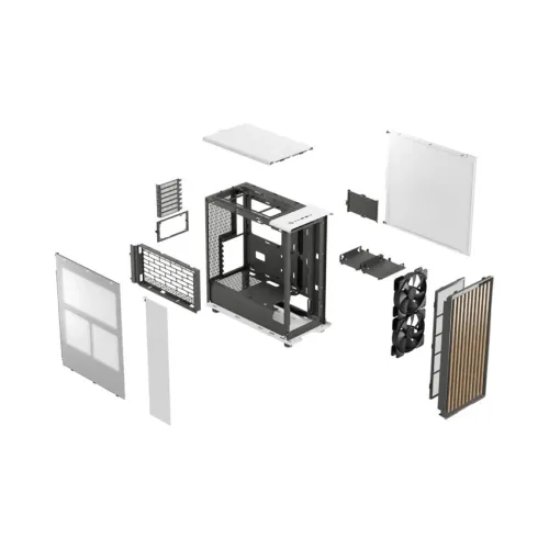 Case Fractal Design North Chalk White TG Clear Tint (ATX/Mid Tower/Màu Trắng)